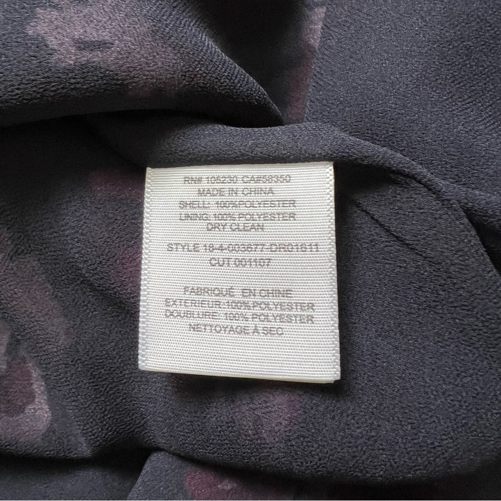 [NWT] Joie Navy Pink Floral Print Silky Satin Wrap Long Sleeve Midi Dress - Sz S - Picture 11 of 15